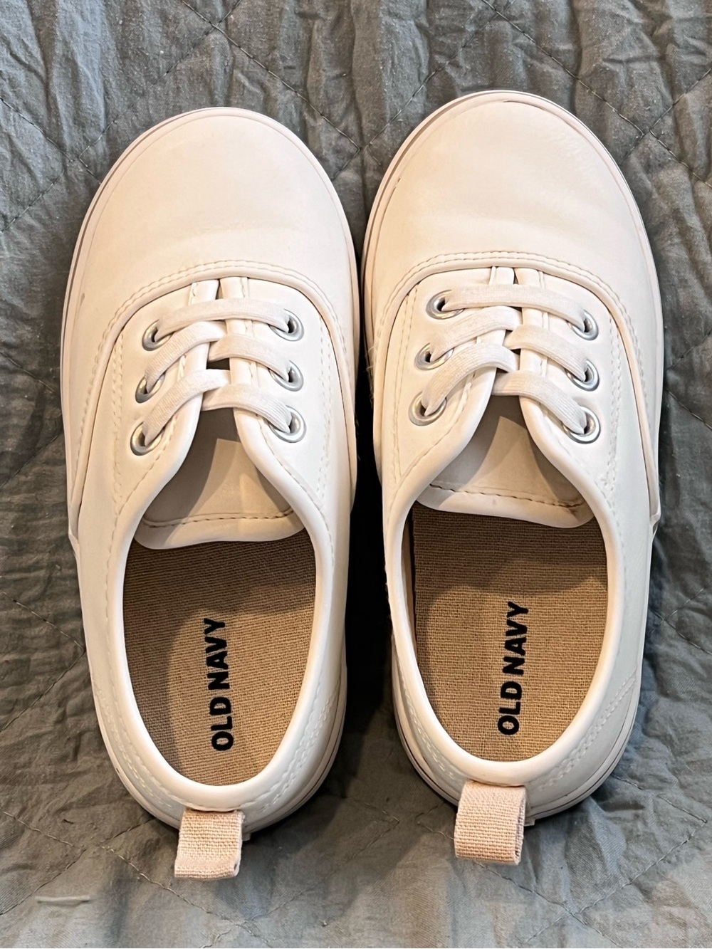 Old Navy White Lace-Up Kids Sneakers